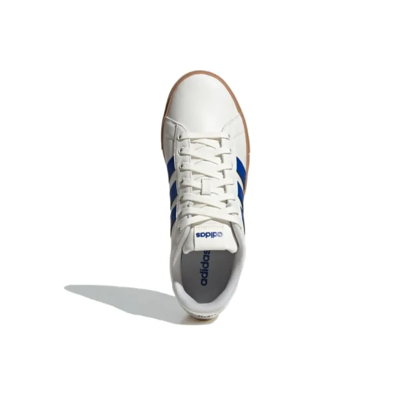 Adidas Anti Slip Wear Resistant Low Top Skateboard Shoes Unisex White Blue-4