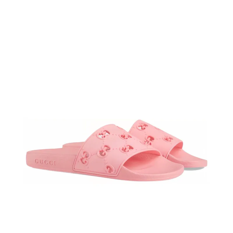 GUCCI Women's Gg Slide Rubber 'Pink' Women's-1