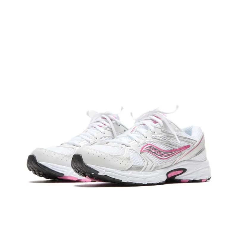 Saucony Ride Millennium Anti Slip Wear Resistant Low Top Casual Running Shoes Women's White Pink-2