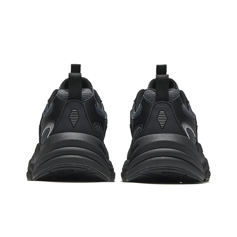 Anta Running Collection Slip Resistant Abrasion Resistant Shock Absorbers Low Top Casual Running Shoes Men's Black-3