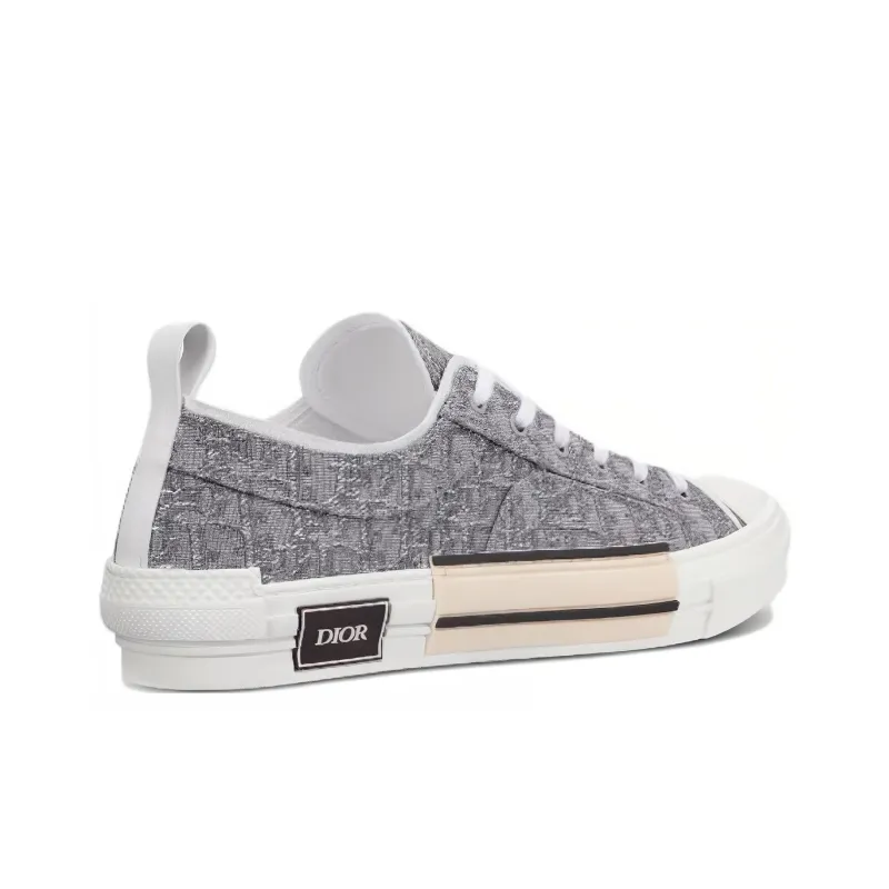 DIOR B23 Low Top Ruthenium Metallic Thread DIOR Oblique Jacquard-3