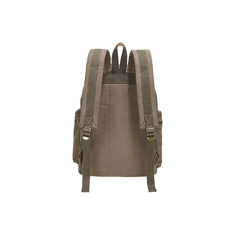 COTECi Crazy Horse Cow Leather, Washed Canvas Backpack Tubas Unisex Ink Gray/Gray/Coffee/Khaki-8