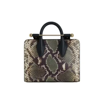 Strathberry Calfskin Tote Bag Shopping Bag Shoulder Bag Crossbody Bag Handbag Mini Women's Black & Multicolor
