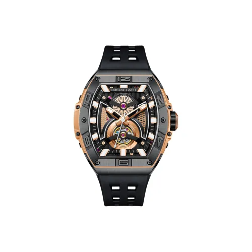 BONEST GATTI Automatic Mechanical Movement Watch Men's Watches Cut Out Dial
