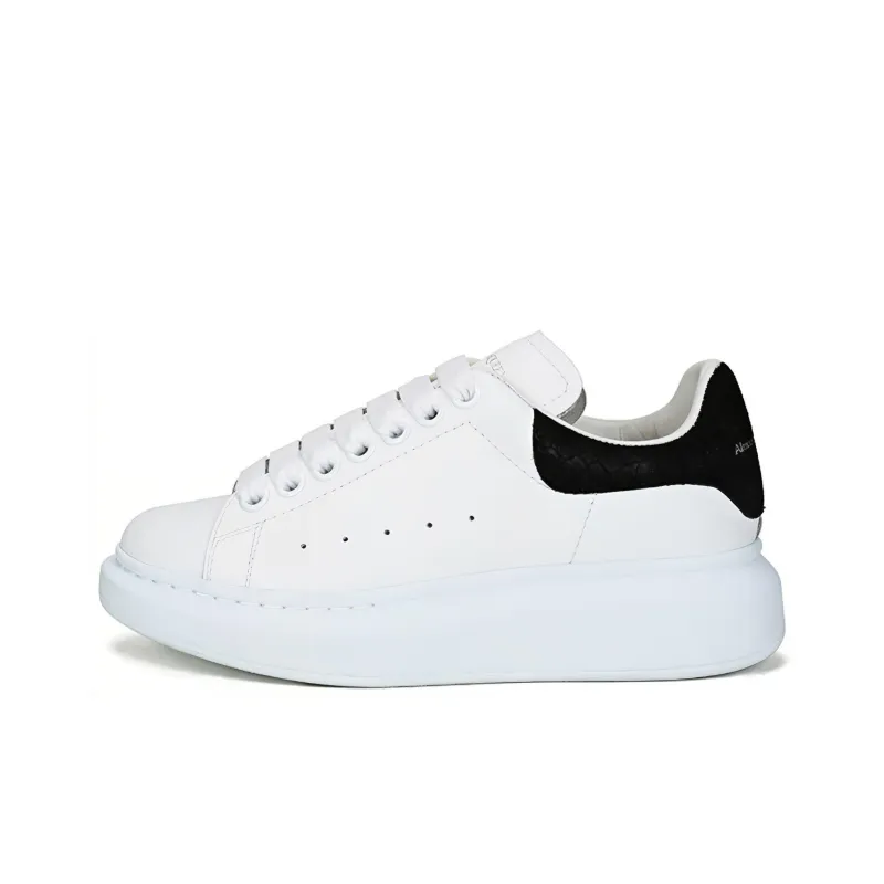 Alexander McQueen Oversized Sneaker 'White Black Suede' Women's-0