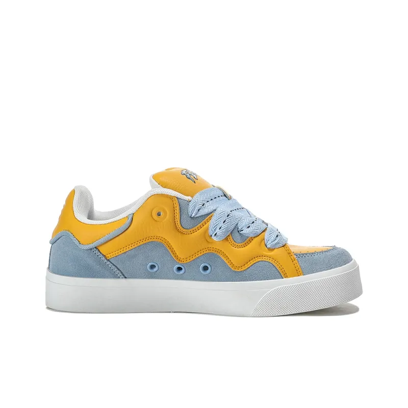 FERW Yellow Blue Dance Puffy Shoes Coverage Anti Slip And Wear Resistant Breathable Low Top Skateboard Shoes Unisex-2