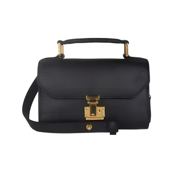 EMPORIO ARMANI Cow Leather Shoulder Bag Crossbody Bag Handbag Regular Women's Black
