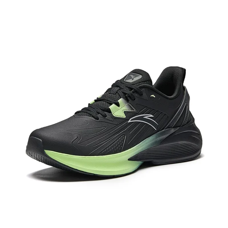 Anta Stinger 5 Anti Slip Wear Resistant Low Top Casual Running Shoes Men's Black Green-1