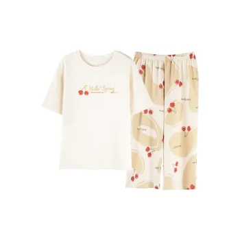 The Story Of The Flower Season Pajama Set Women's White