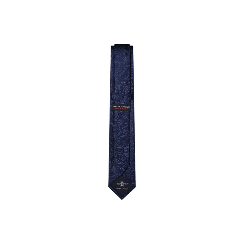 GIEVES CHARLES Mulberry Silk Ties Men's Blue-3