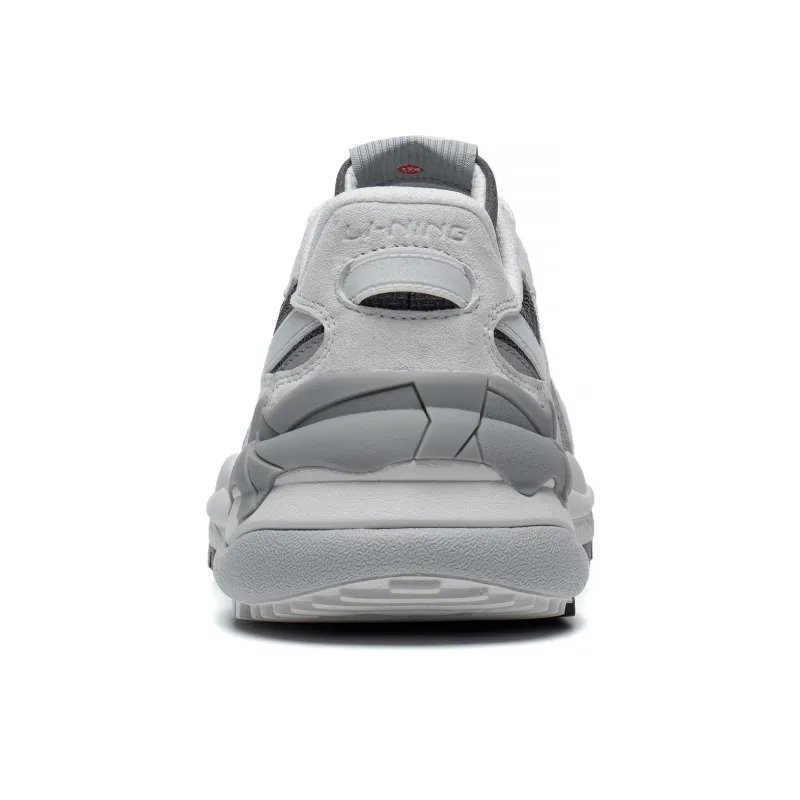 LiNing Origin CF Tracing Durable Breathable Low Top Sports Casual Shoes Women's Gray Black-5