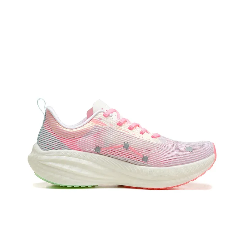 DUANGOU Abrasion Resistant Lightweight Slip Resistant Low Top Running Shoes Unisex Blue Pink Mismatched-2