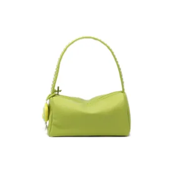 Carksky PU Shoulder Bag Regular Women's Black/Ecru/Pink/Lime Yellow