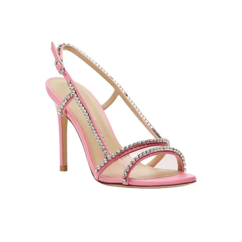 Stuart Weitzman/SW Mondrian Glam Strap Sandals 10cm Women's Pink-2