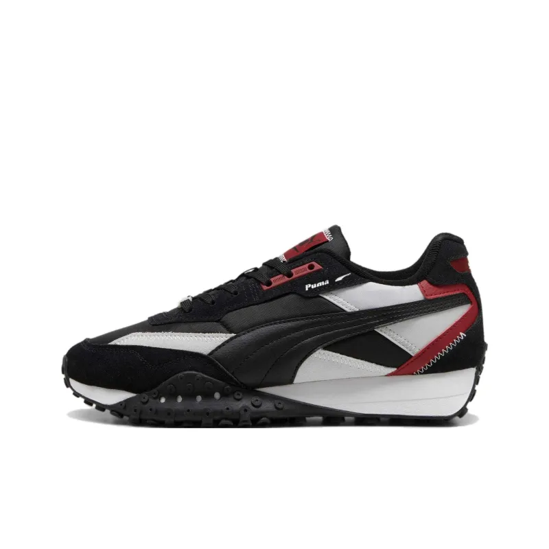 PUMA Blktop Rider Anti Slip Wear Resistant Low Top Casual Shoes Unisex Black Gray Color-0