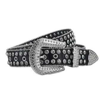 Emperor Penguin Belt Decoration With Rhinestones Rhinestone PU Artificial Leather Belts Women's 3cm