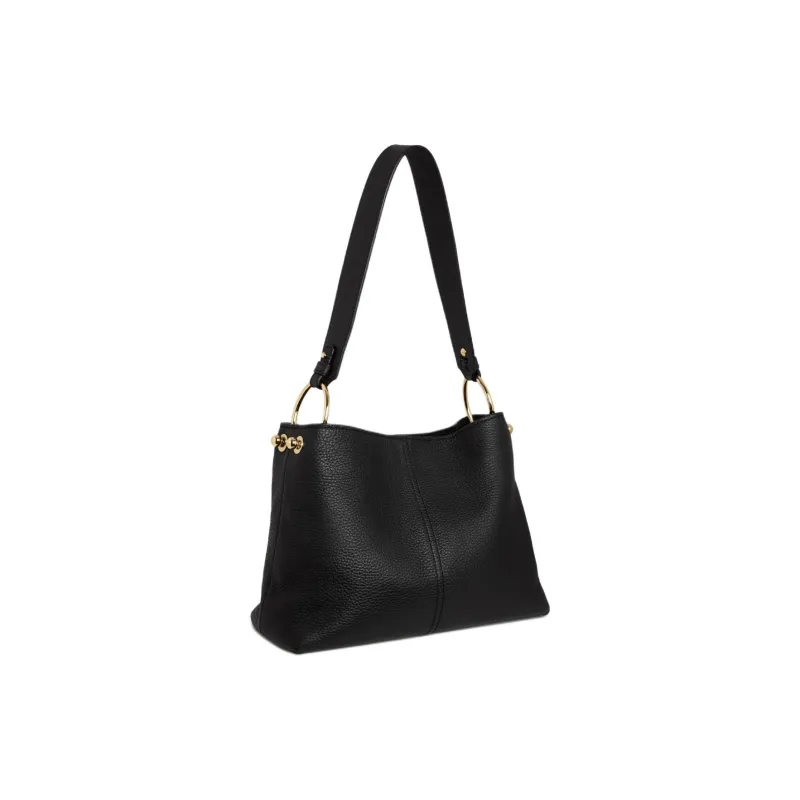 Strathberry Grained Calfskin Bucket Bag Hobo Bag Handbag Shoulder Bag Women's Black-1