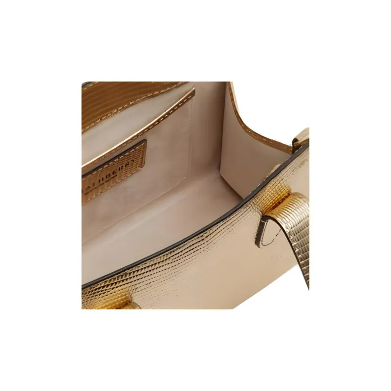Strathberry Lizard-Grain Calfskin Tote Bag Shopping Bag Shoulder Bag Crossbody Bag Nano Women's Gold-4