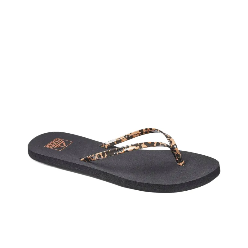 REEF Slip-Resistant Flip Flops Women's Black Brown-2