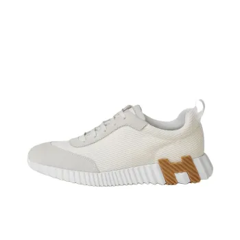 HERMES Bouncing Low Top Casual Shoes Women's White