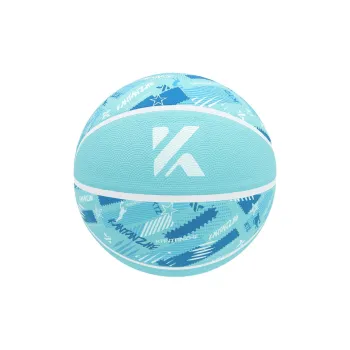 KANTANZHE Rubber Basketball Blue White Size 7 Training