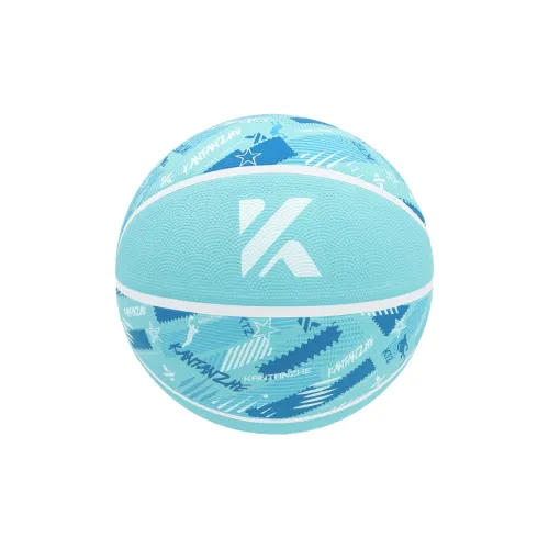 KANTANZHE Rubber Basketball Blue White Size 7 Training