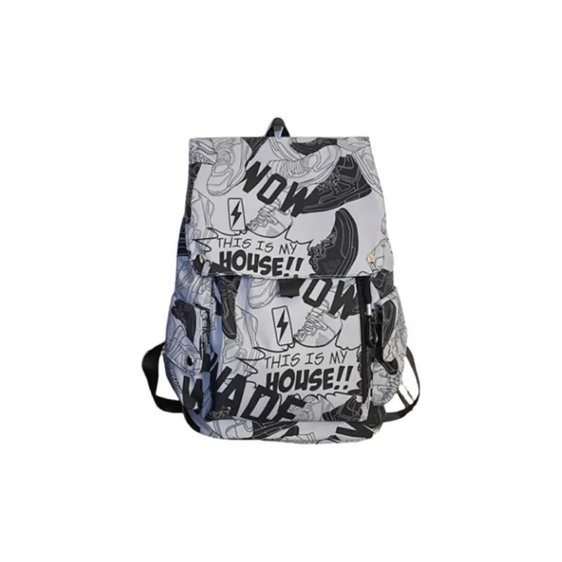 ERANGBEAR Nylon Backpack Regular Unisex Black/White/Camouflage Gray/Gray-33