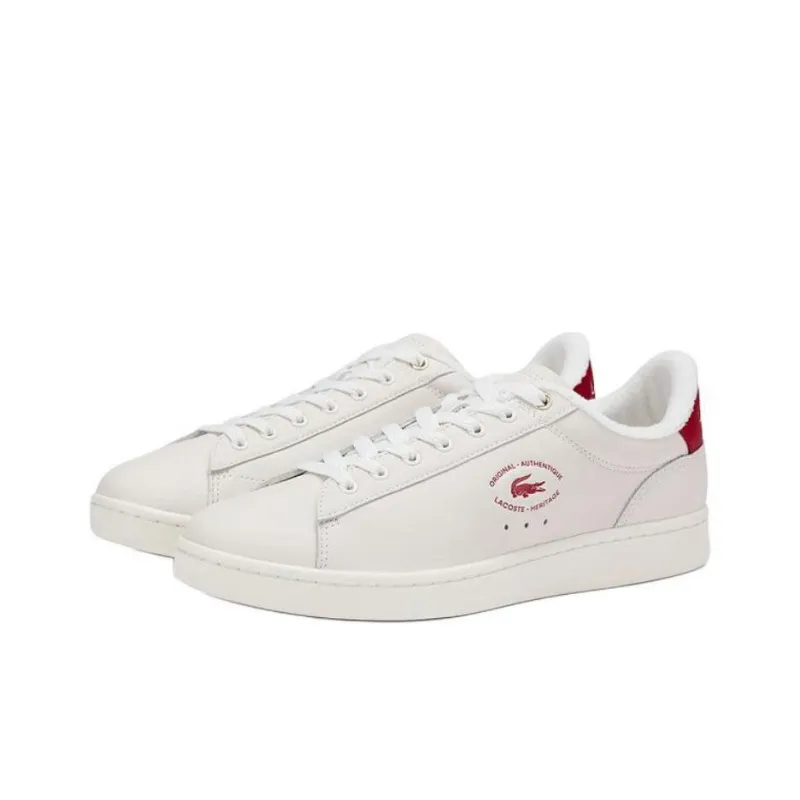 LACOSTE Low Top Skateboard Shoes Men's Ecru-3