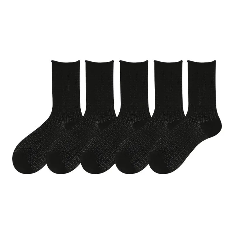 COTTON CHEESE Mid Calf Socks Women's 5 Pack-5