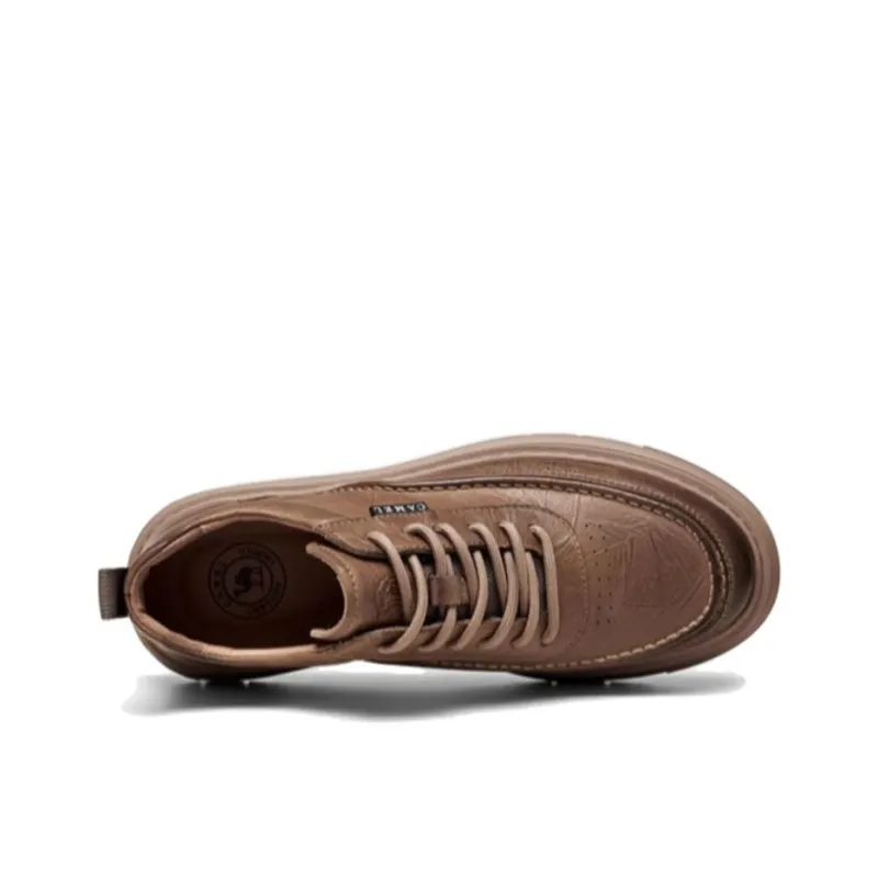 CAMEL Men's Casual Shoes Men Low Top Earth Yellow, Black-2