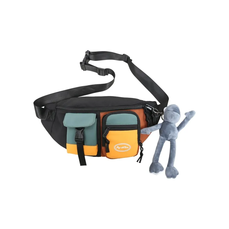Parker Bear Nylon All Versatile Style Regular Unisex Black/White-0