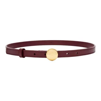 LOEWE Cow Leather Belts Women's Red 1.5CM