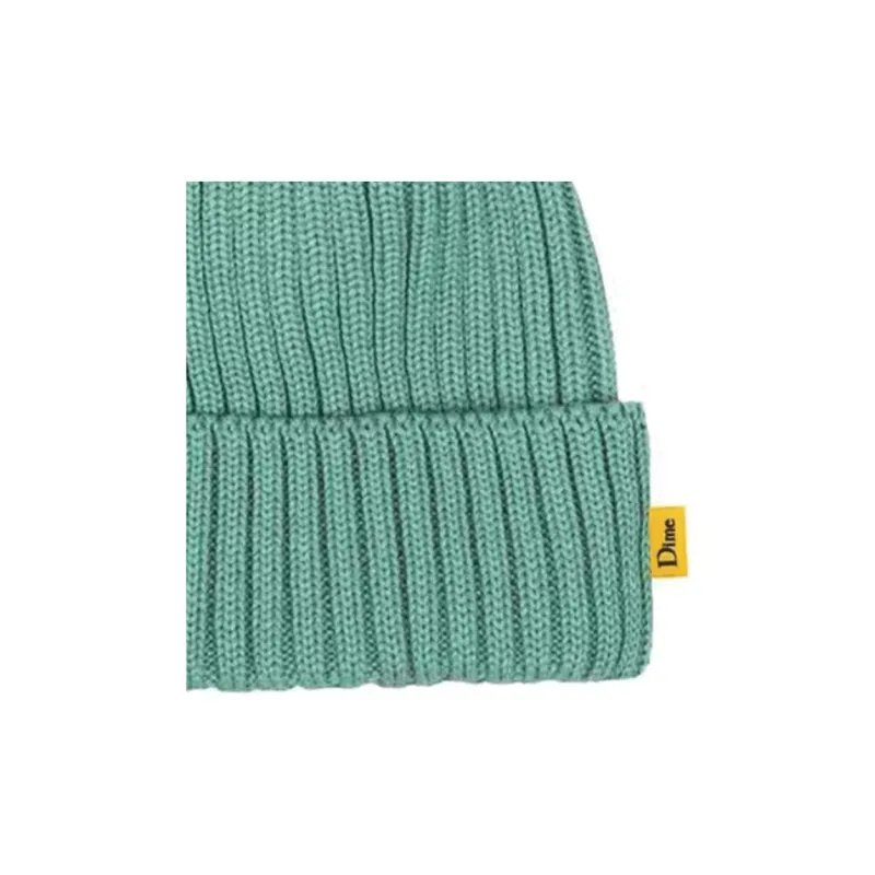 Dime MTL Merino Wool Acrylic Beanies Unisex Peacock Green-2