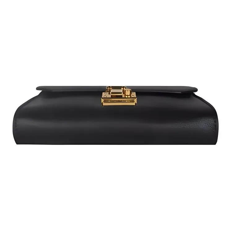 EMPORIO ARMANI Cow Leather Shoulder Bag Crossbody Bag Handbag Regular Women's Black-4