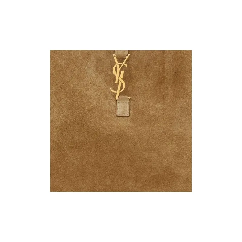 SAINT LAURENT Suede Tote Bag, Shopping Bag, Handbag, Shoulder Bag Women's Camel-5