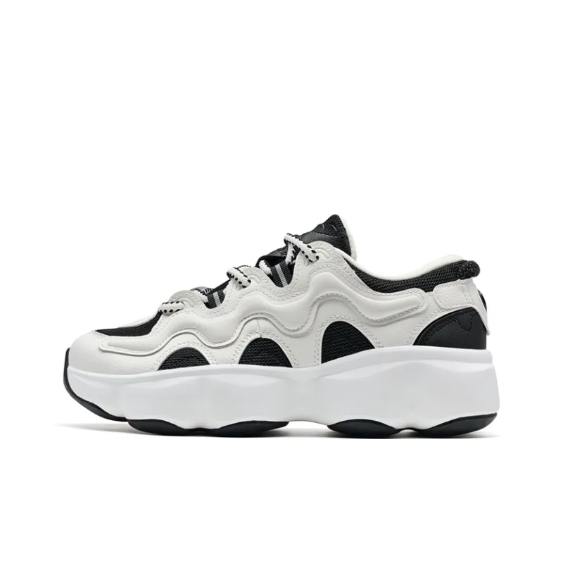 XTEP Petal Shoes 2.0 Height Increasing Low Top Casual Shoes Women's White Black-0