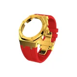 Gold Case Gold Ring Red Strap