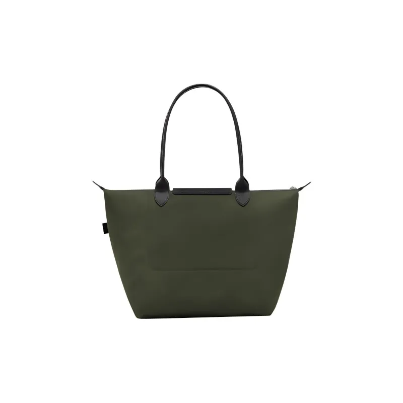 LONGCHAMP Le Pliage Energy Calfskin Tote Bag, Shopping Bag, Canvas Handbag Tubas Women's Olive Green-2
