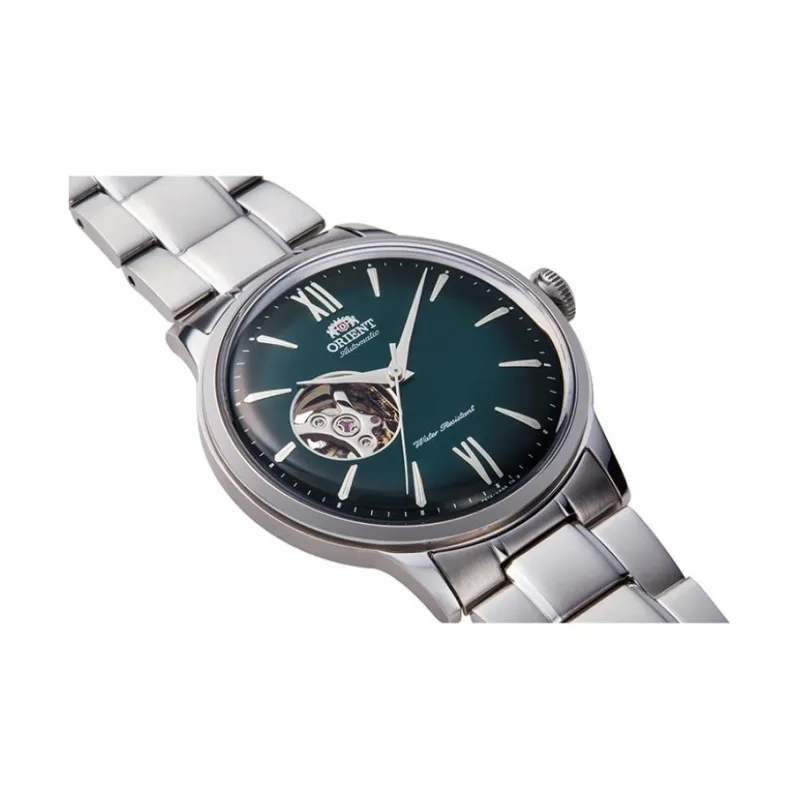 ORIENT Classic Collection Automatic/Manual Mechanical Movement Metal Strap Watch Men's Watches Green Dial-2
