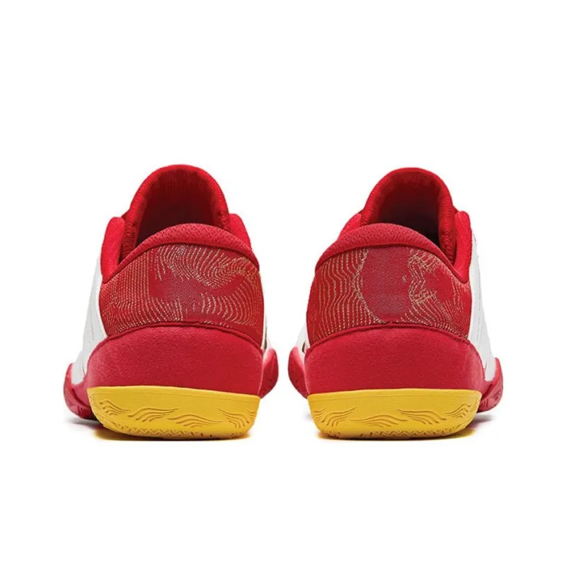 Anta Abrasion Resistant Slip Resistant Low Top Taekwondo Training Shoes Men's White Red Gold-3