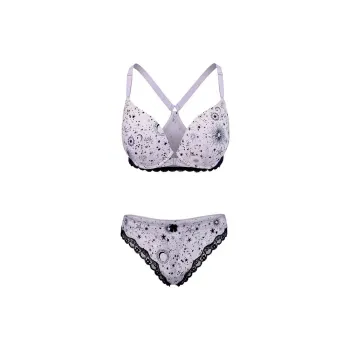 Victoria's Secret Alexis Demi Bra And Panty Set / Cosmic Dreams Underwear Set Women's Purple