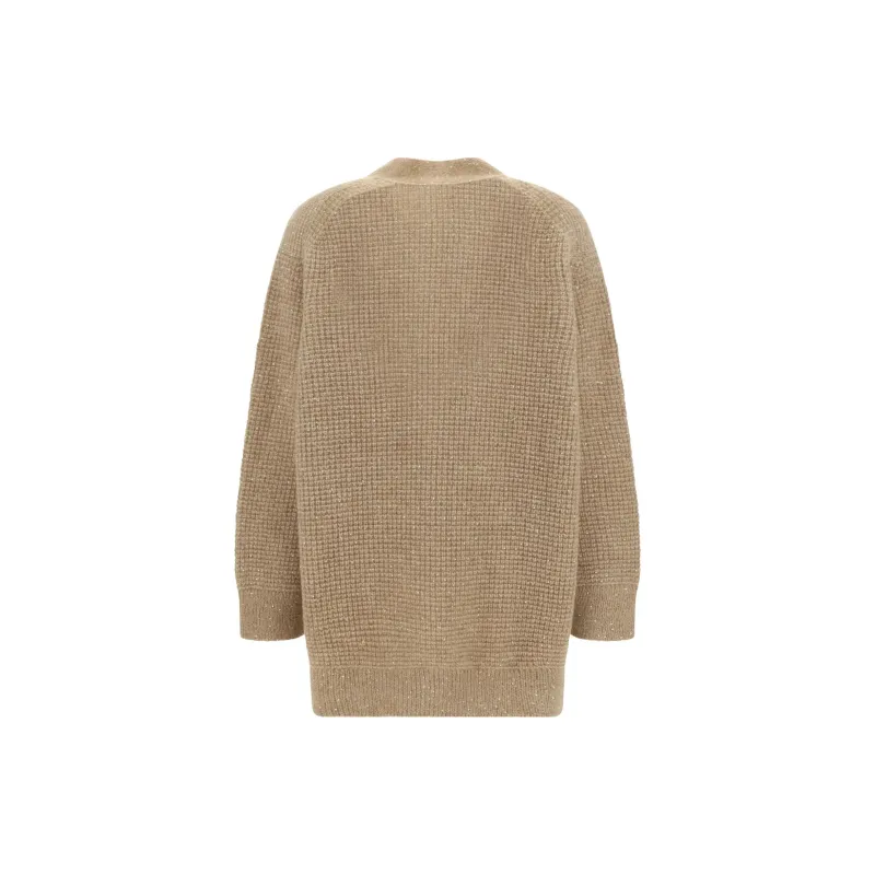 Fabiana Filippi Sequin Embellished V Neck Oversized Cardigan-1