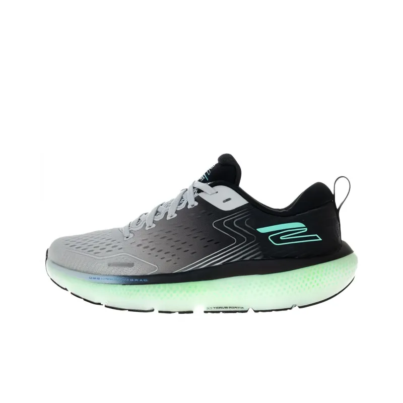 Skechers Cushioning Wear Resistant Low Top Running Shoes Women's Gray Black-0