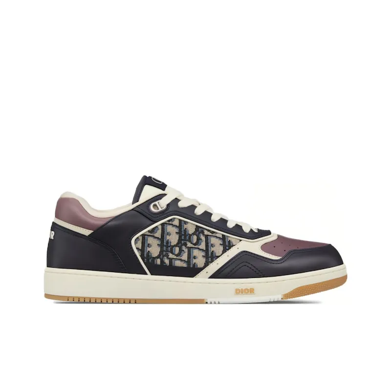 DIOR B27 Low Deep Blue Plum DIOR Oblique Jacquard-1