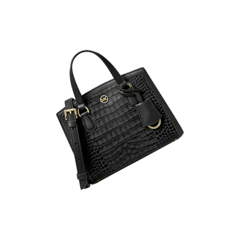 MICHAEL KORS Chantal Crocodile Embossed Leather Handbag Shoulder Bag Crossbody Bag Extra Small Women's Black-1
