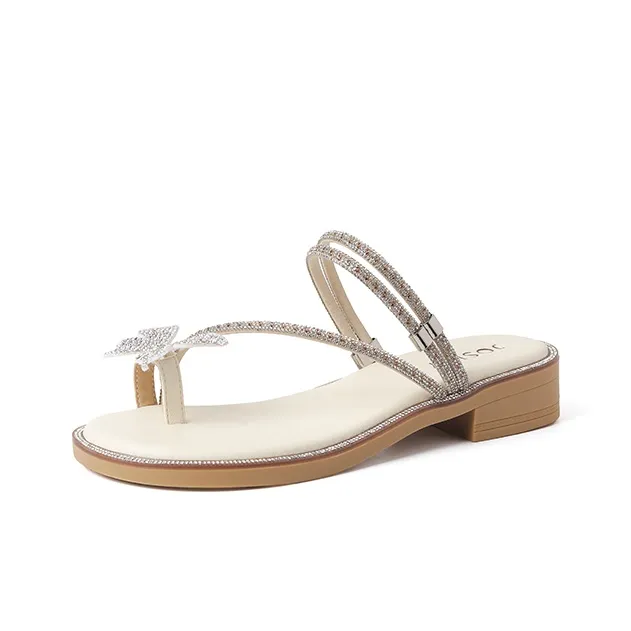 JOSINY French Bowknot Slippers One Strap Sandals Women's-8