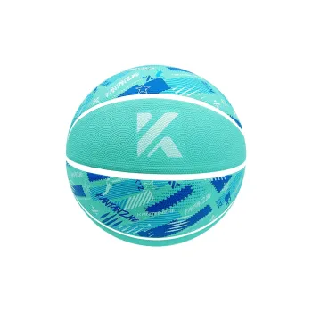 KANTANZHE Rubber Basketball Turquoise Size 7 Training Unisex