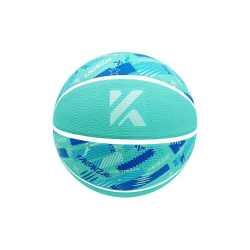 KANTANZHE Rubber Basketball Turquoise Size 7 Training Unisex