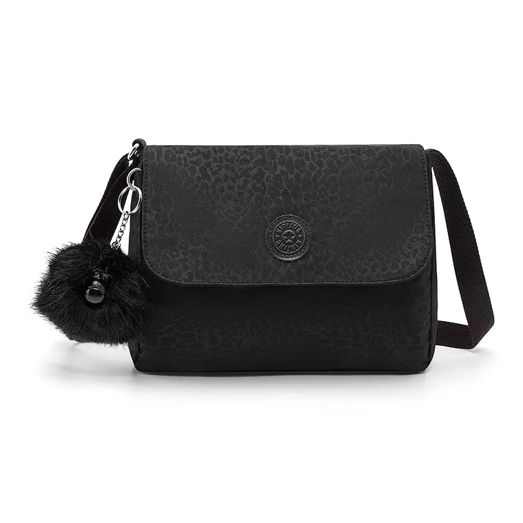 Kipling Polyamide Shoulder Bag, Crossbody Bag Regular Unisex Leopard Print Polka Dot Embossed Print-0