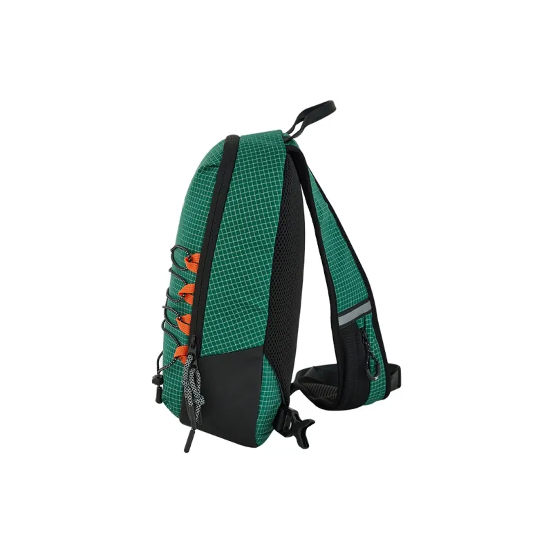 Reebok Fabric Crossbody Bag Sports Sling Bag Medium Size Unisex Black/Green-4